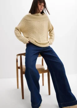 Femme bonprix Maille|Pulls & Gilets|Pull à motif torsadé