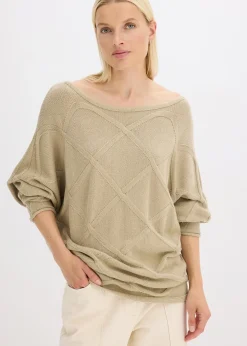 bonprix Pull à motif torsadé horizontal|Femme Maille|Pulls & Gilets