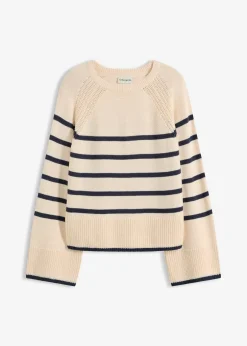 Femme bonprix Maille|Pulls & Gilets|Pull à rayures contrastantes