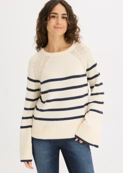 Femme bonprix Maille|Pulls & Gilets|Pull à rayures contrastantes