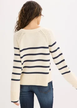 Femme bonprix Maille|Pulls & Gilets|Pull à rayures contrastantes