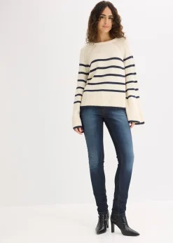 Femme bonprix Maille|Pulls & Gilets|Pull à rayures contrastantes