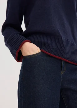 bonprix Pull à rayures contrastantes|Femme Maille|Pulls & Gilets