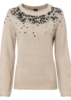 Femme bonprix Maille|Pulls & Gilets|Pull à sequins multicolores