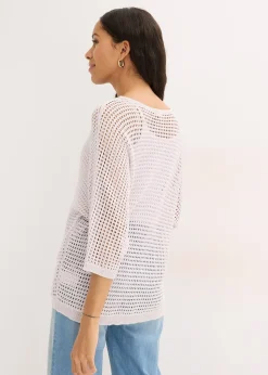 bonprix Pull ajouré brillant|Femme Maille|Pulls & Gilets