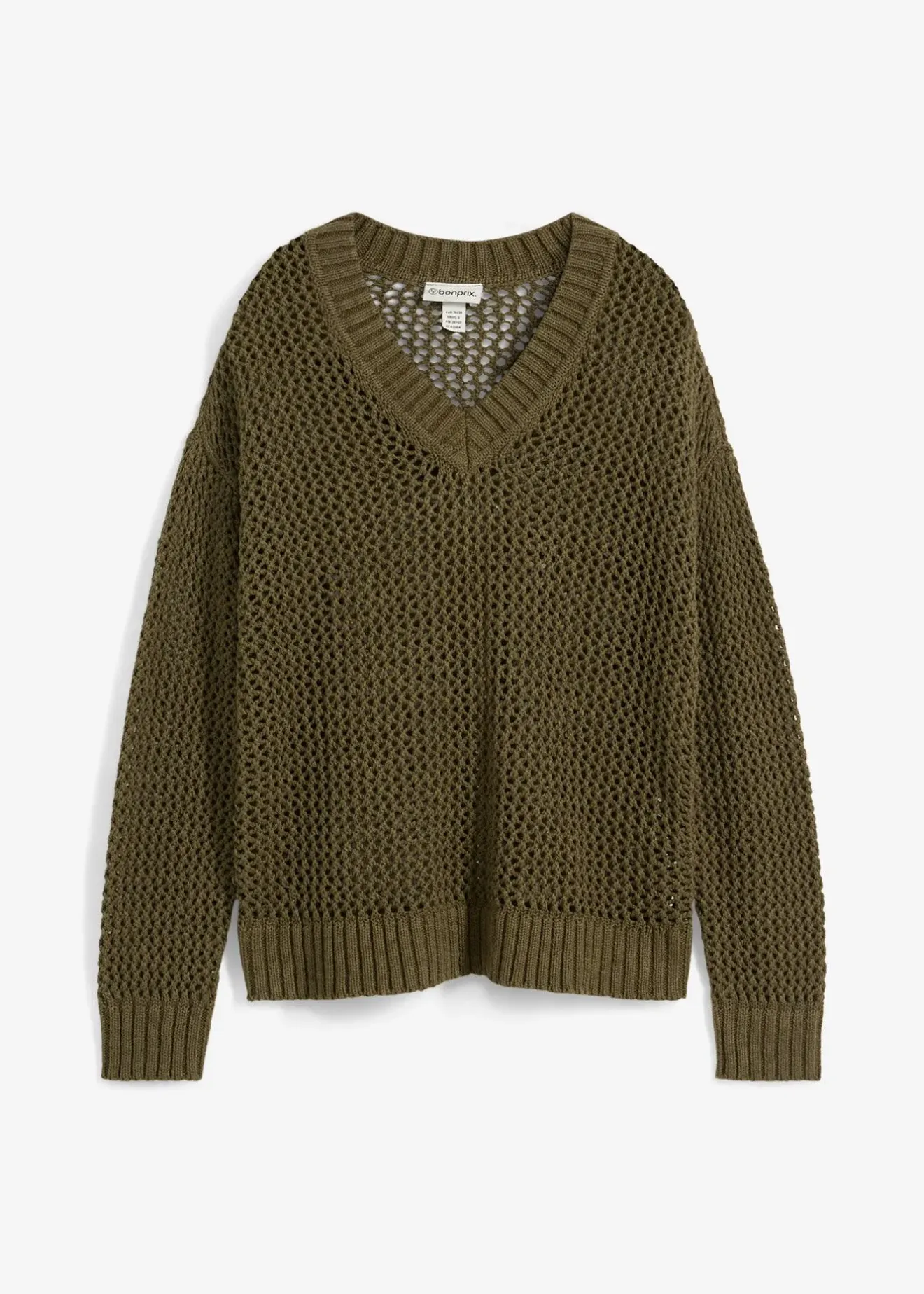 bonprix Pull ajouré en lin mélangé|Femme Maille|Premium