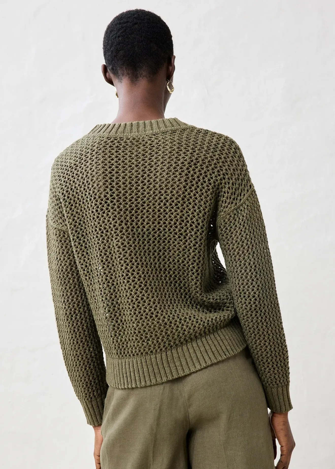 bonprix Pull ajouré en lin mélangé|Femme Maille|Premium