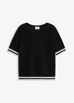 Femme bonprix Maille|Pulls & Gilets|Pull ajouré en maille poilue