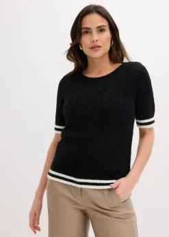 Femme bonprix Maille|Pulls & Gilets|Pull ajouré en maille poilue