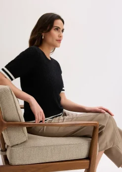 Femme bonprix Maille|Pulls & Gilets|Pull ajouré en maille poilue