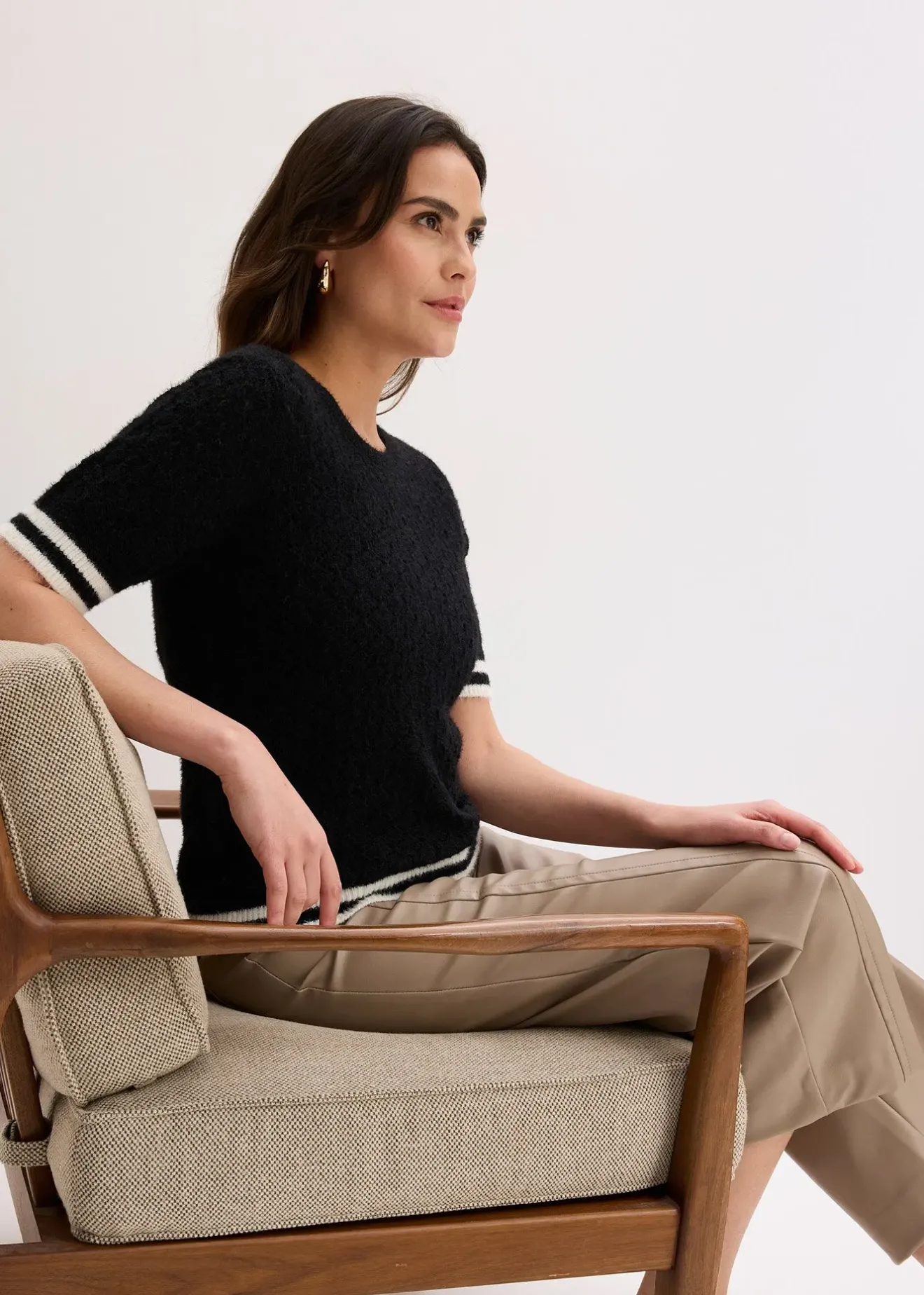 Femme bonprix Maille|Pulls & Gilets|Pull ajouré en maille poilue