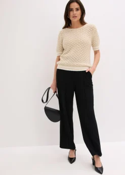 bonprix Pull ajouré en maille poilue|Femme Maille|Pulls & Gilets