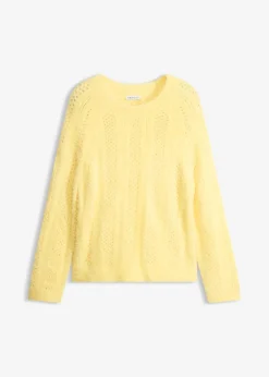 bonprix Pull ajouré en maille poilue|Femme Maille|Pulls & Gilets