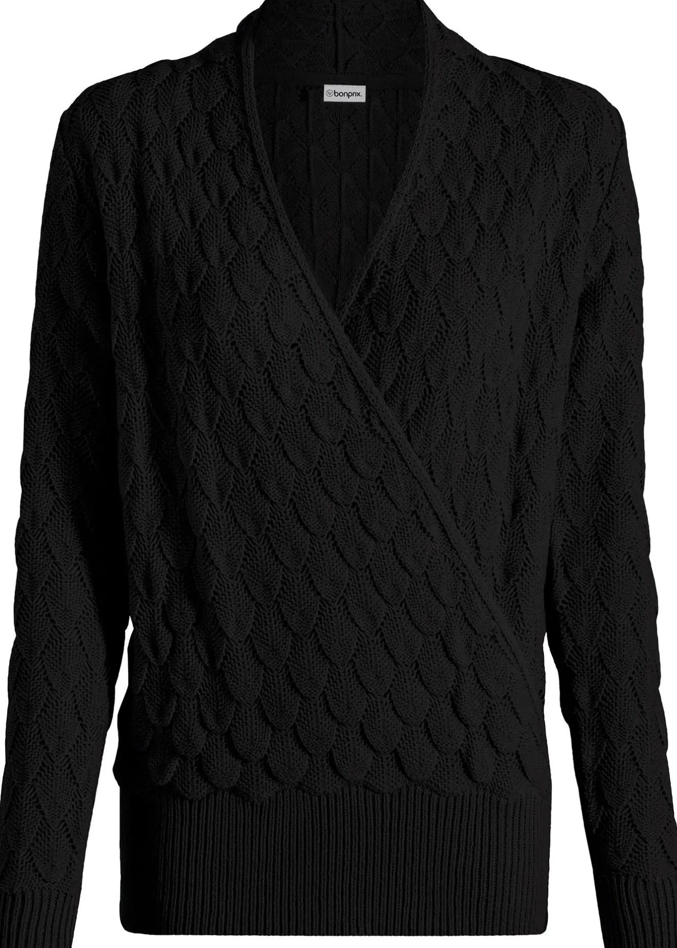 Femme bonprix Maille|Pulls & Gilets|Pull ajouré style cache-cœur