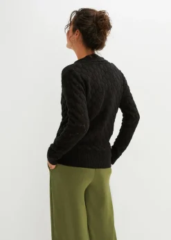 Femme bonprix Maille|Pulls & Gilets|Pull ajouré style cache-cœur