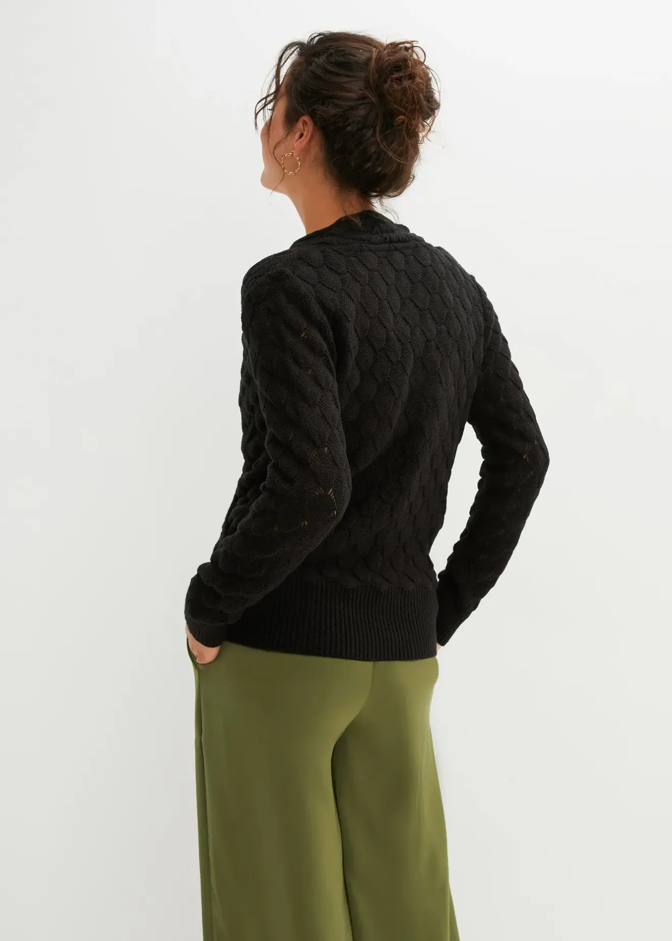 Femme bonprix Maille|Pulls & Gilets|Pull ajouré style cache-cœur