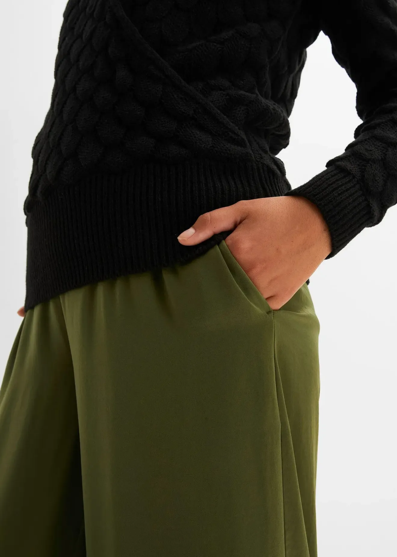 Femme bonprix Maille|Pulls & Gilets|Pull ajouré style cache-cœur