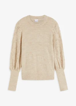 Femme bonprix Maille|Pulls & Gilets|Pull aux manches ajourées