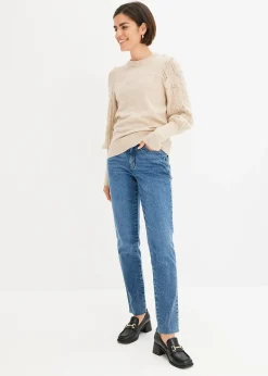 Femme bonprix Maille|Pulls & Gilets|Pull aux manches ajourées