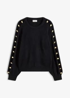 Femme bonprix Maille|Pulls & Gilets|Pull avec perles métalliques