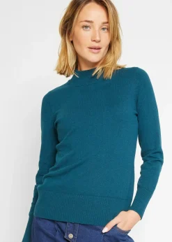 Femme bonprix Maille|Basiques|Pull basique à col montant
