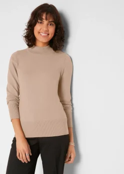 bonprix Pull basique à col montant|Femme Maille|Basiques