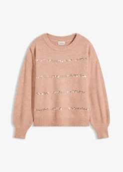 bonprix Pull boxy à sequins|Femme Maille|Pulls & Gilets