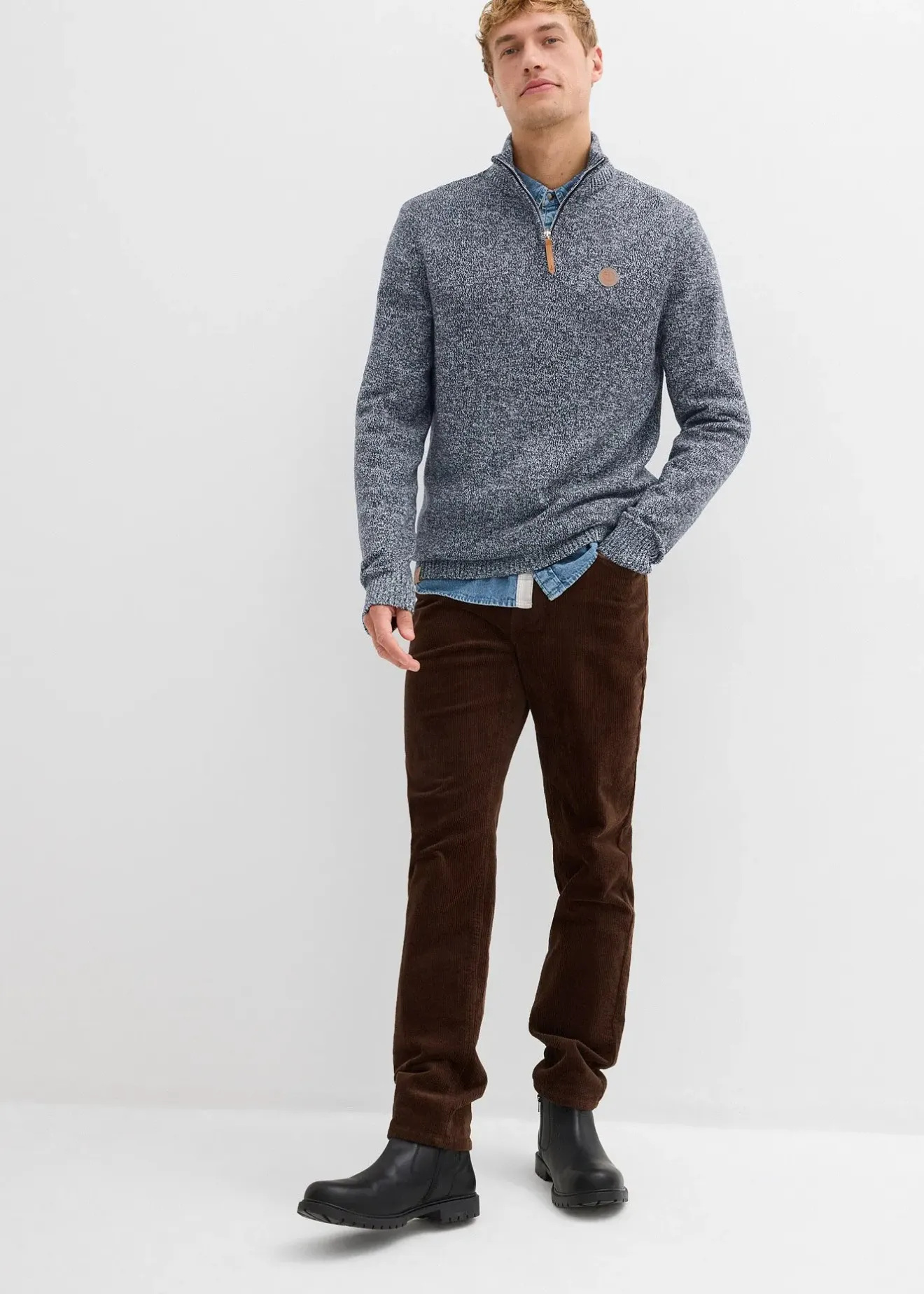 Homme bonprix Pulls & Gilets|Pull camionneur 100% coton