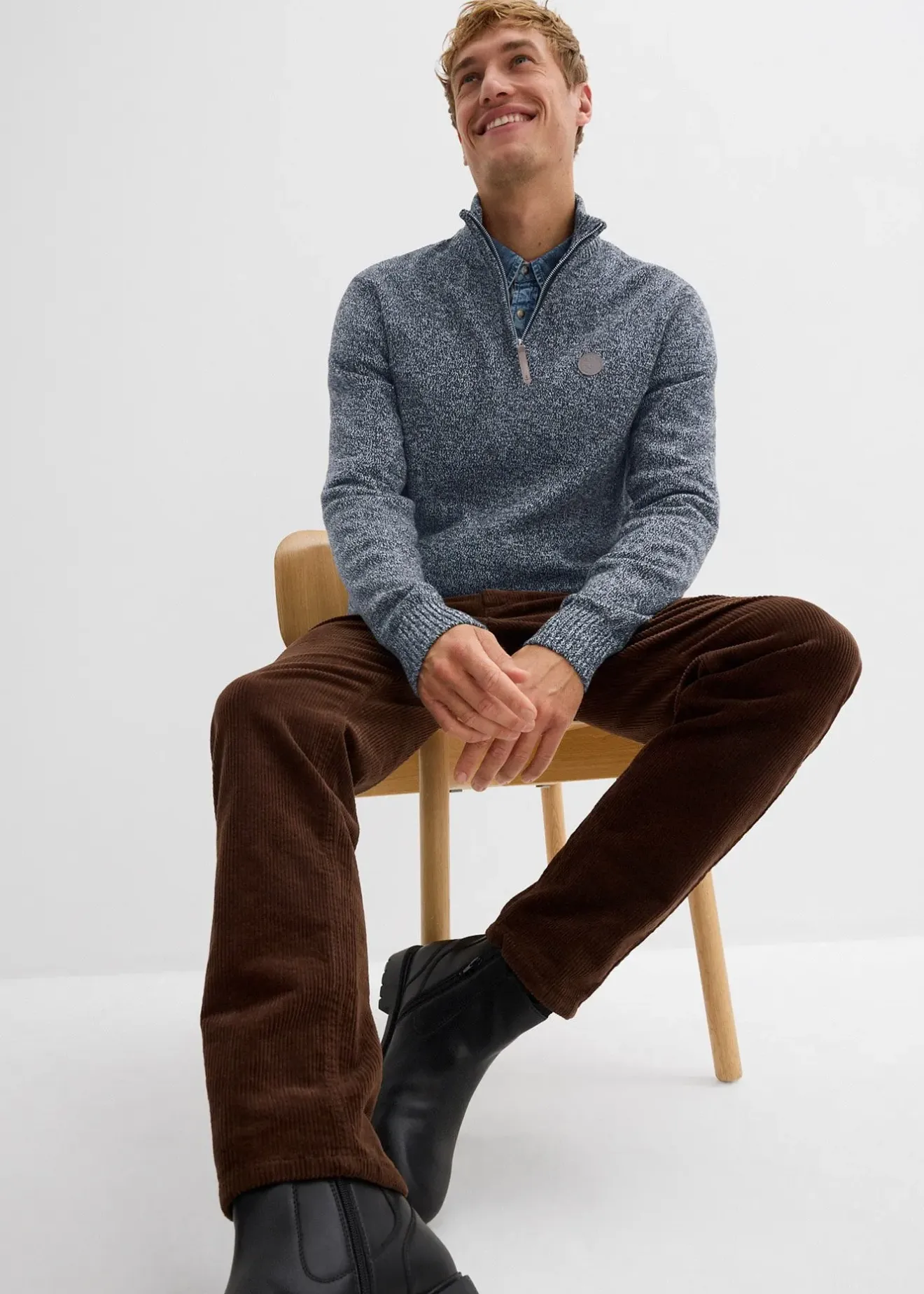 Homme bonprix Pulls & Gilets|Pull camionneur 100% coton