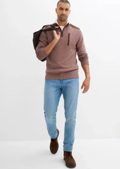 Homme bonprix Vêtements De Plein Air|Pulls & Gilets|Pull camionneur à empiècement tissé