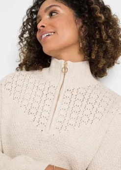 bonprix Pull camionneur à motif ajouré|Femme Pulls & Gilets