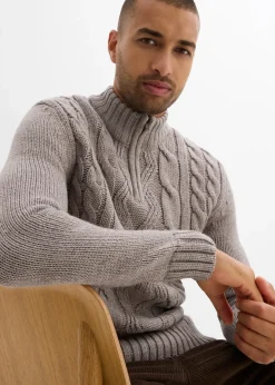 Homme bonprix Pulls & Gilets|Pull camionneur à motif torsadé