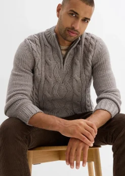 Homme bonprix Pulls & Gilets|Pull camionneur à motif torsadé