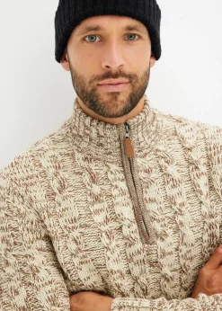 Homme bonprix Pulls & Gilets|Pull camionneur chiné à torsades