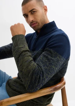 bonprix Pull camionneur doux en coton mélangé|Homme Pulls & Gilets