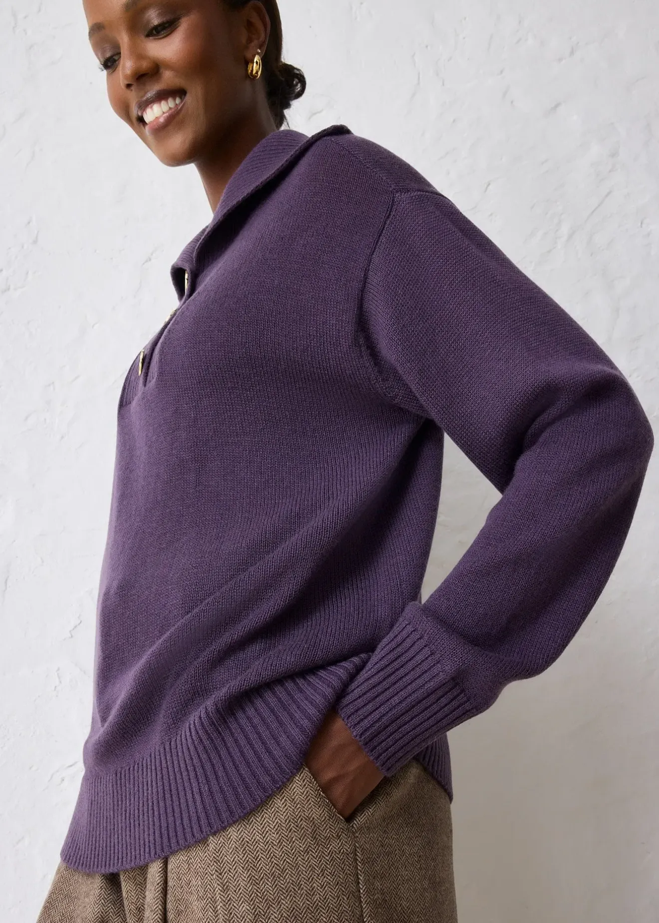 bonprix Pull camionneur en laine mérinos|Femme Premium|Pulls & Gilets