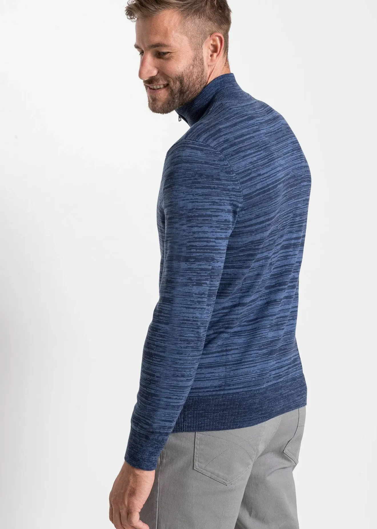 Homme bonprix Pulls & Gilets|Pull camionneur en maille chinée