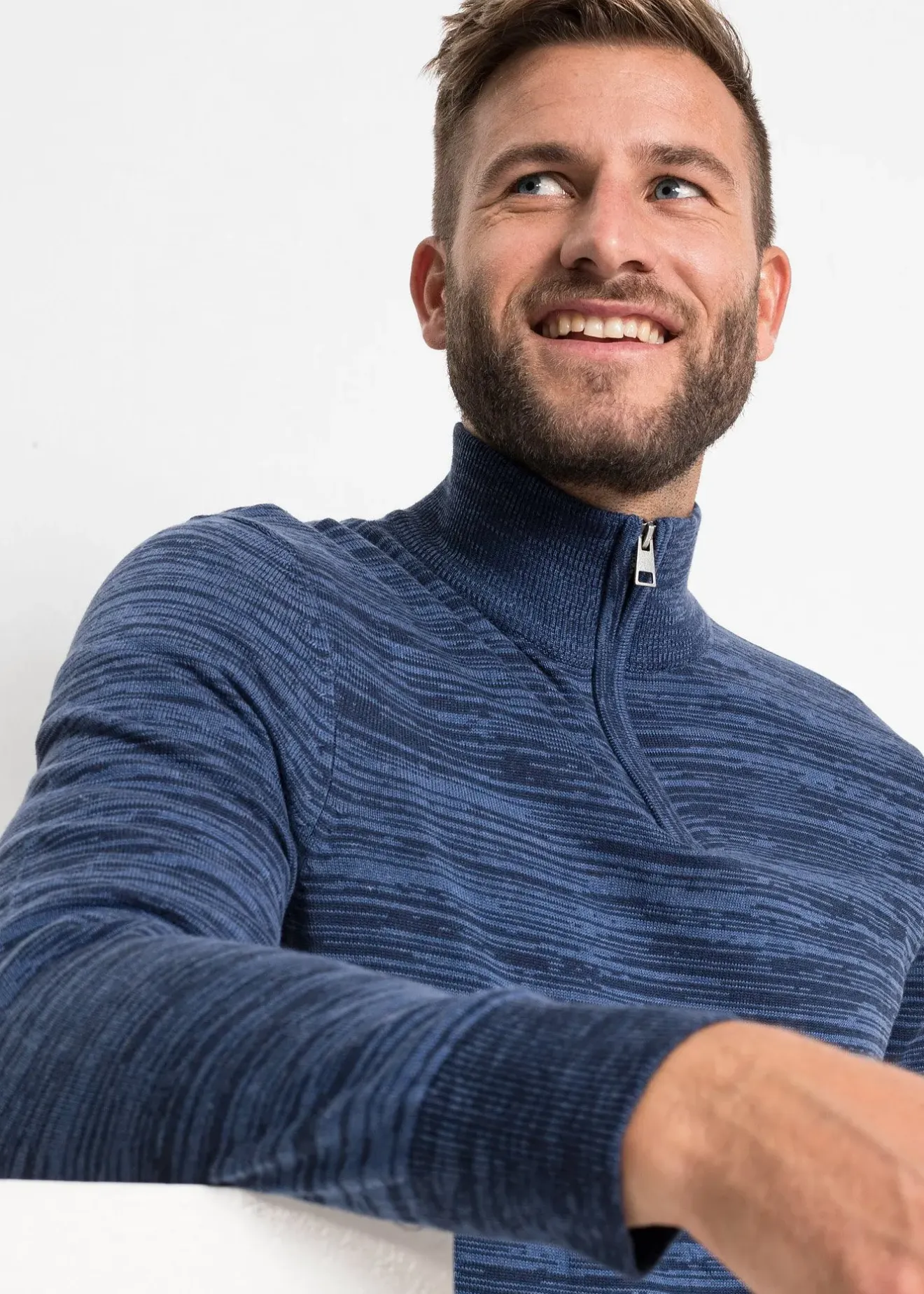 Homme bonprix Pulls & Gilets|Pull camionneur en maille chinée