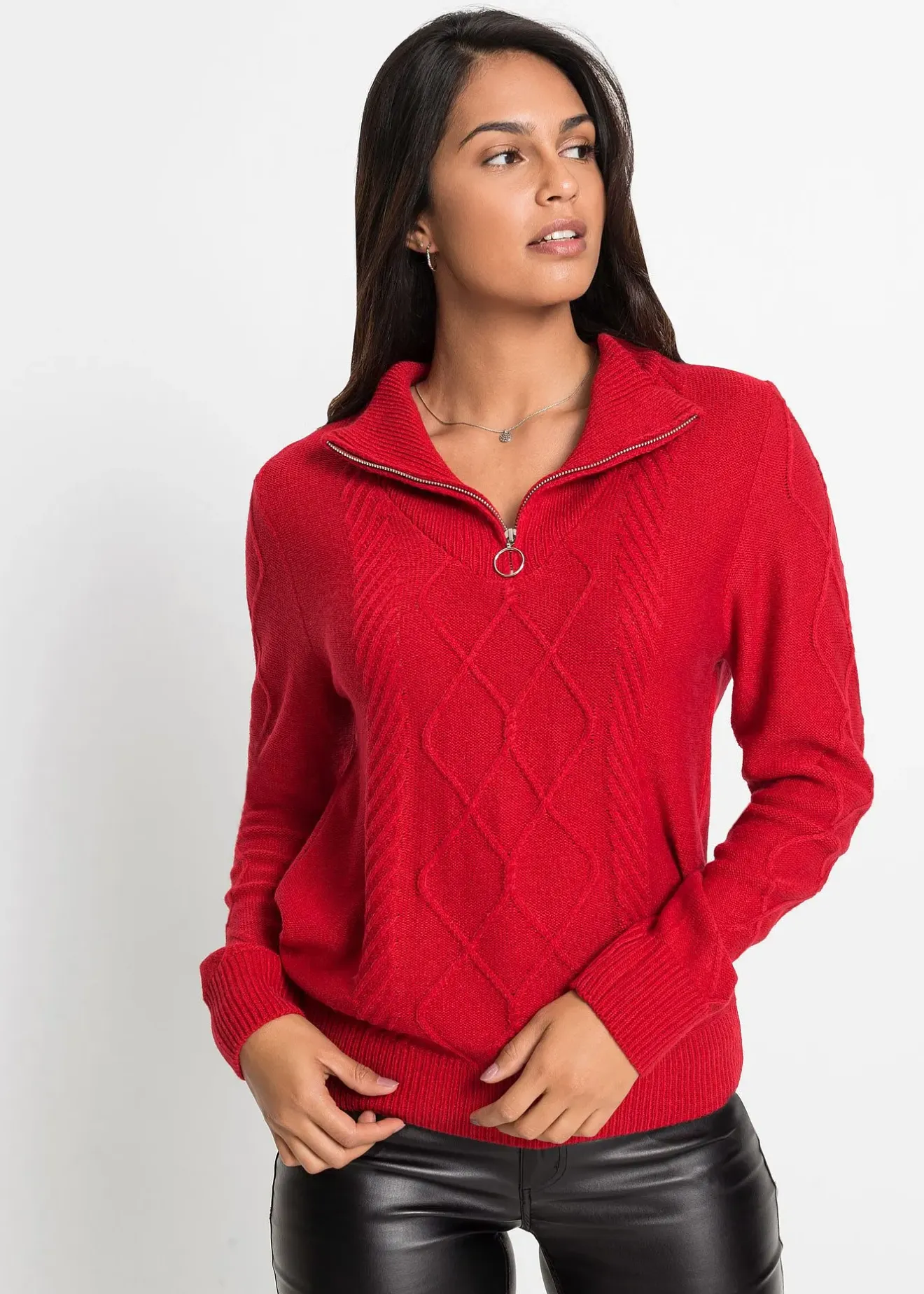 bonprix Pull camionneur en maille torsadée|Femme Pulls & Gilets