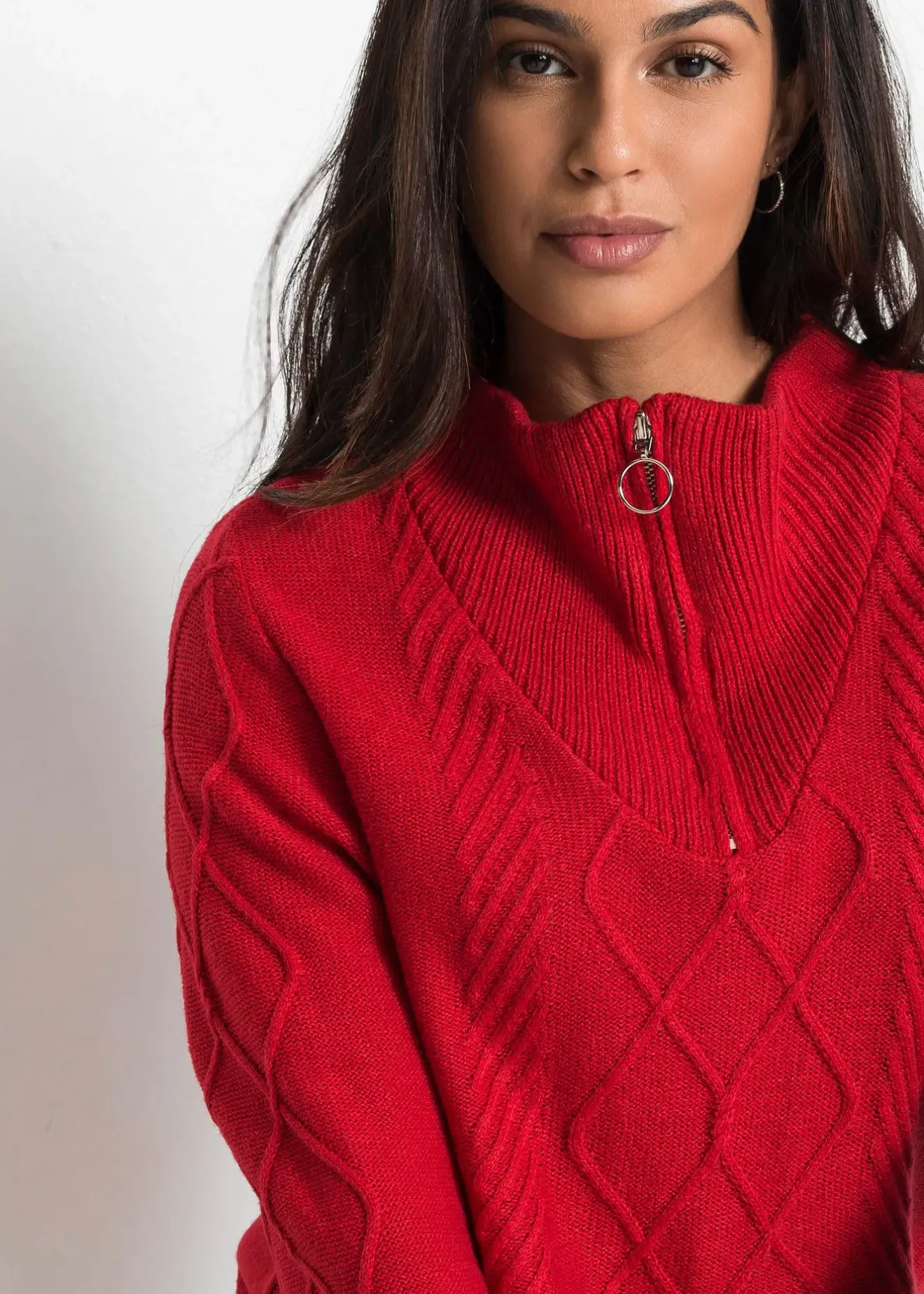 bonprix Pull camionneur en maille torsadée|Femme Pulls & Gilets