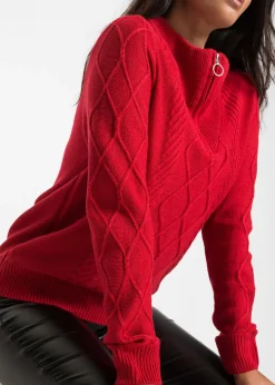 bonprix Pull camionneur en maille torsadée|Femme Pulls & Gilets