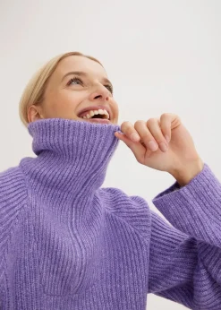 bonprix Pull camionneur en maille côtelée|Femme Pulls & Gilets