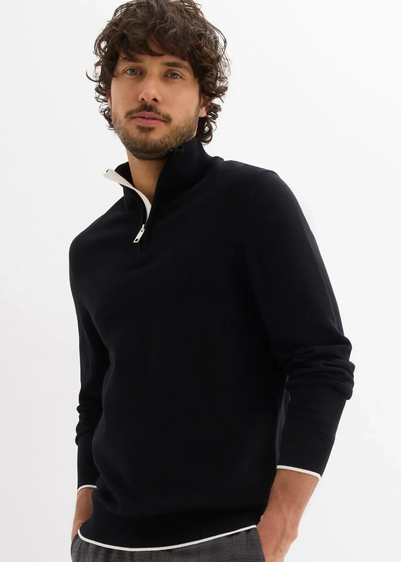 Homme bonprix Pulls & Gilets|Pull camionneur élégant en coton mélangé