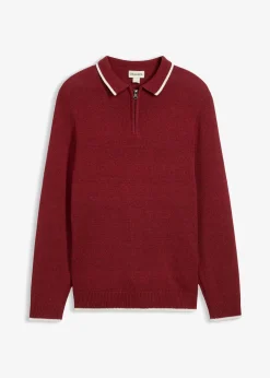 Homme bonprix Pulls & Gilets|Pull col polo en coton recyclé majoritaire