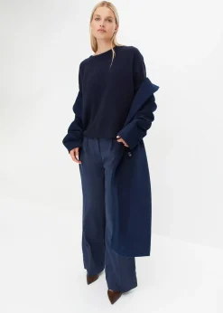 bonprix Pull col rond à épaules descendues|Femme Maille|Pulls & Gilets