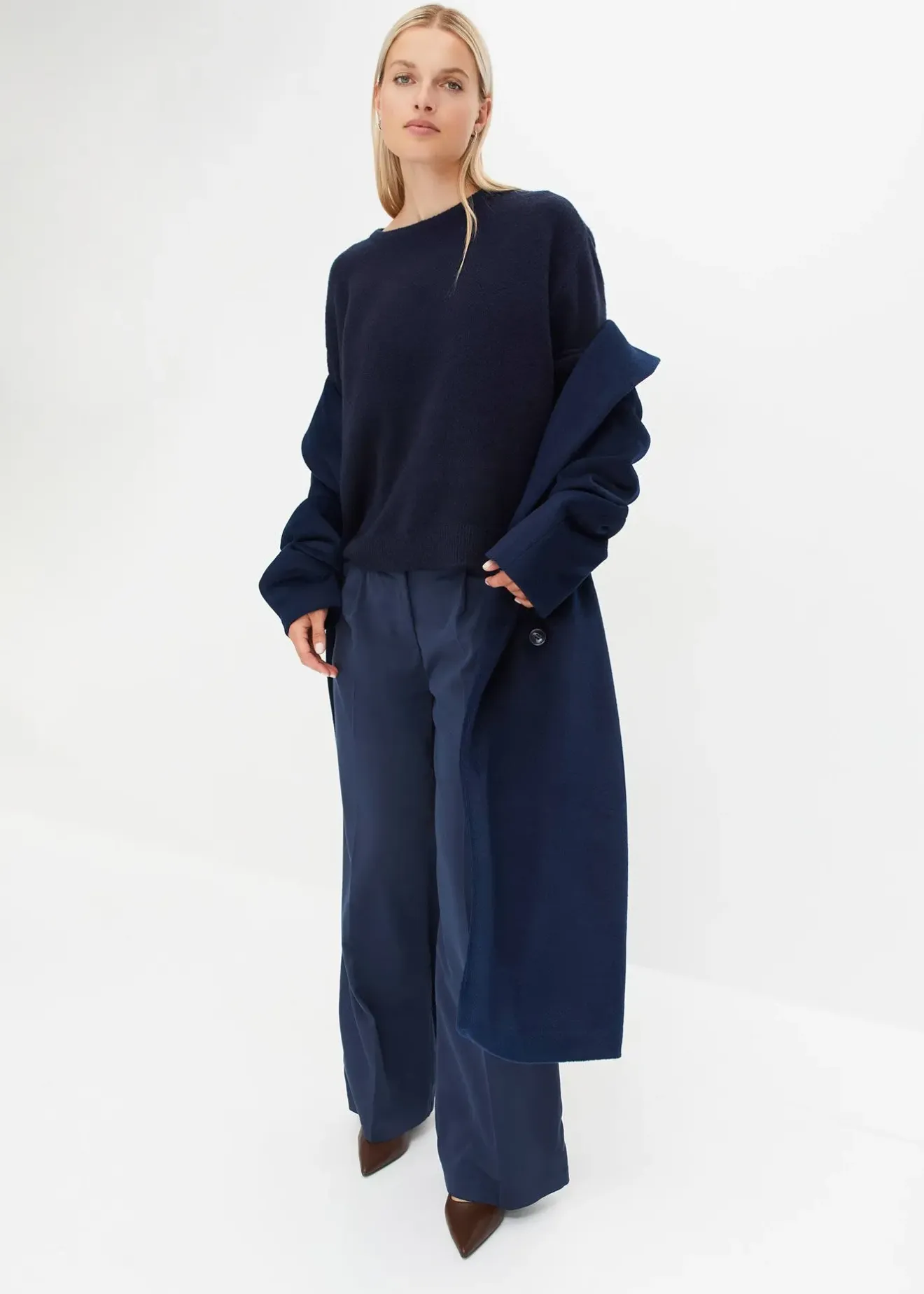 bonprix Pull col rond à épaules descendues|Femme Maille|Pulls & Gilets