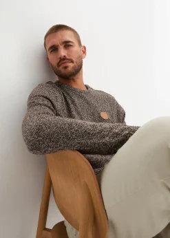 Homme bonprix Pulls & Gilets|Pull col rond en coton mélangé