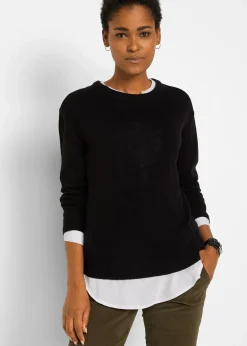 Femme bonprix Maille|Basiques|Pull col rond en maille