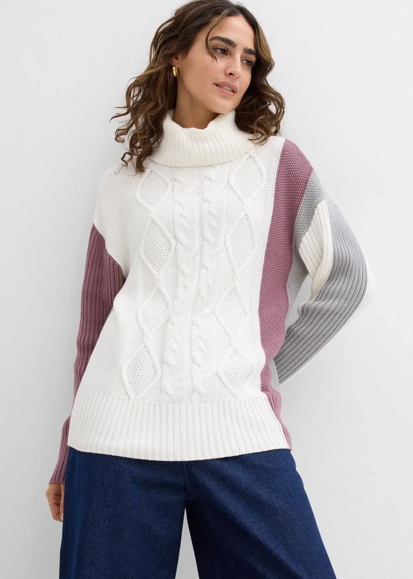 Femme bonprix Maille|Pulls & Gilets|Pull col roulé