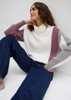 Femme bonprix Maille|Pulls & Gilets|Pull col roulé